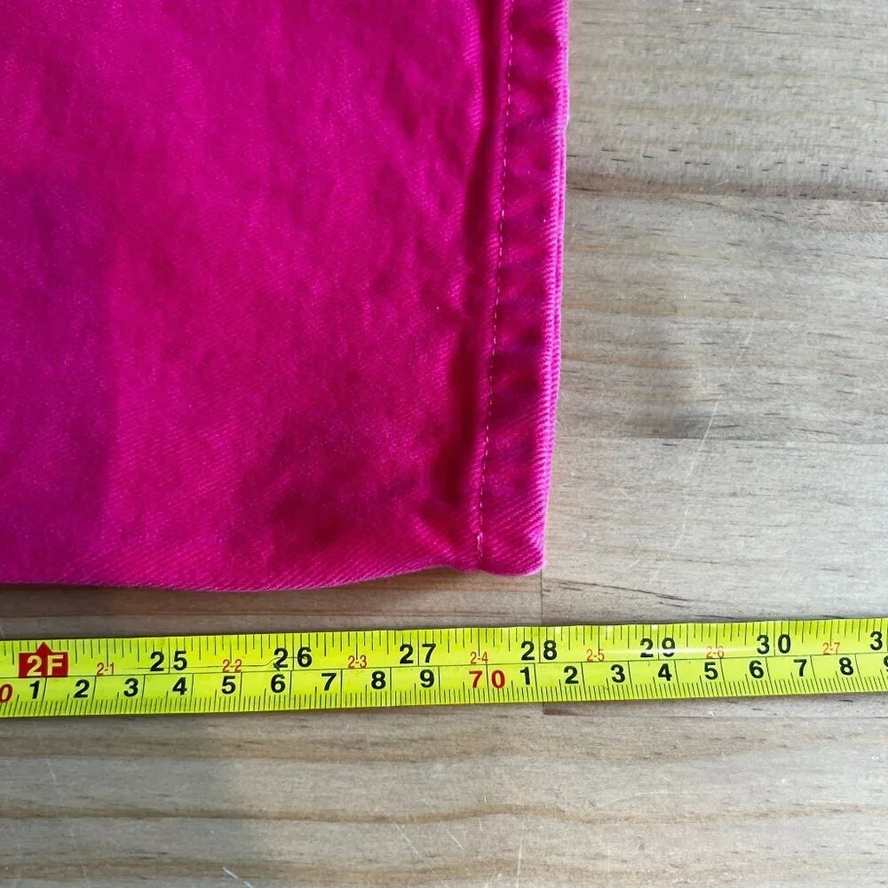 Etica Womens Rhea Mid Rise Straight Leg Denim Size 30 in Raspberry Pink - Picture 8 of 9